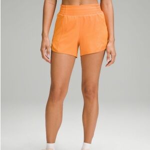 lululemon athletica Orange Tempo Athletic Shorts